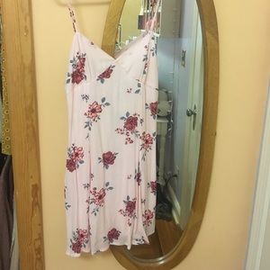 baby pink floral summer dress